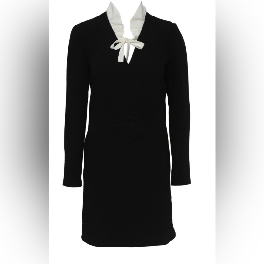 Sandro NWT black dress with white collar size 2 - Picture 2 of 11